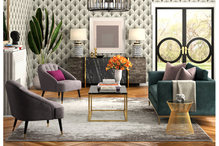 Muebles Hollywood Glam: Sofás de lujo, mesas brillantes y decoración elegante para interiores