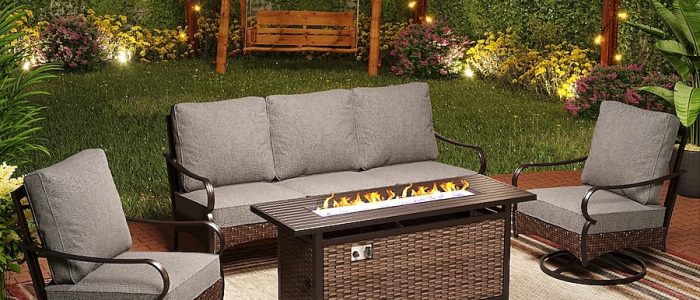 Muebles de patio resistentes y elegantes: sillones, mesas y tumbonas para exteriores