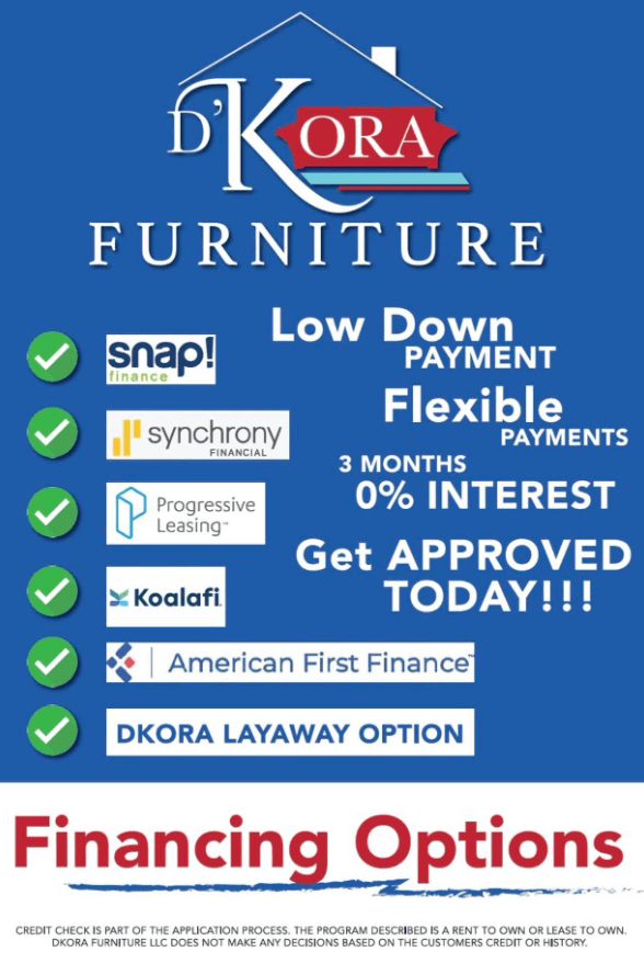 Muebles DKora 4-Less: Set de 4 piezas modernas para sala y comedor – Diseño elegante y funcional